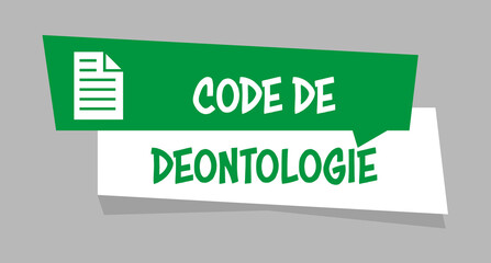 Poster - Logo code de déontologie.