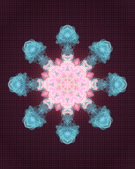 Aufkleber - Kaleidoscopic pattern of multi colored chemical smoke on a dark background. 3d rendering digital illustration
