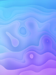 Aufkleber - Neon colored wavy abstract background. Modern digital illustration. 3d rendering concept art