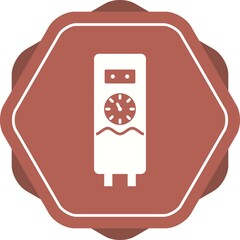 Canvas Print - Unique Water Heater Vector Glyph Icon