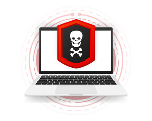 Poster - Phishing by hackers and cybercriminals, identity theft, password, user login, document, email and credit card. Hacker logo. Vector illustration.