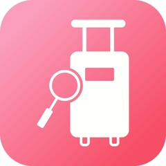 Sticker - Unique Find Luggage Vector Glyph Icon