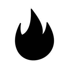 Sticker - Unique Fire Vector Glyph Icon