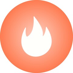 Sticker - Unique Fire Vector Glyph Icon