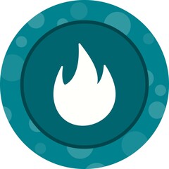 Sticker - Unique Fire Vector Glyph Icon