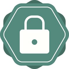 Sticker - Unique Lock Vector Glyph Icon