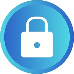 Sticker - Unique Lock Vector Glyph Icon