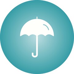 Sticker - Unique Umbrella Vector Glyph Icon