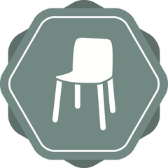 Canvas Print - Unique Chair Vector Glyph Icon