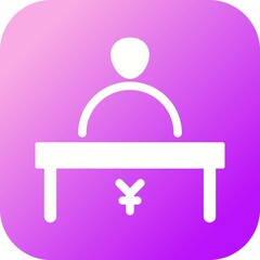 Poster - Unique Cashier Vector Glyph Icon