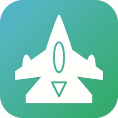 Poster - Unique Fighter Jet Vector Glyph Icon