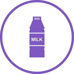 Poster - Unique Milk Bottle Vector Glyph Icon