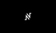 © Ayesha - N alphabet letter logo icon in black and white.