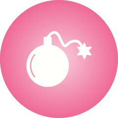 Poster - Unique Bomb Vector Glyph Icon