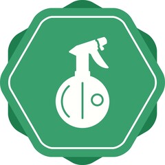 Sticker - Unique Water Spray Bottle Vector Glyph Icon