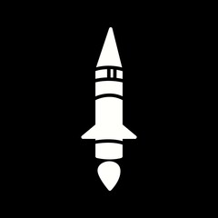 Poster - Unique Missile Vector Glyph Icon