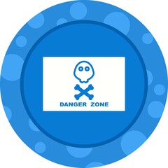 Canvas Print - Unique Danger Zone Vector Glyph Icon