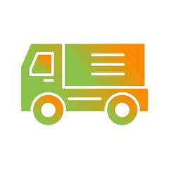 Wall Mural - Unique Truck Vector Glyph Icon