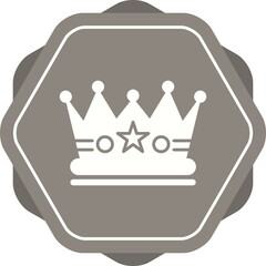 Poster - Unique Crown Vector Glyph Icon