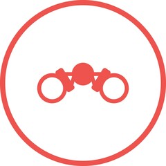 Sticker - Unique Binoculars Vector Glyph Icon