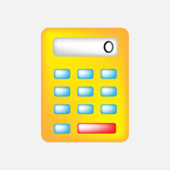 Poster - Flat calculator for web design. Calculator, math device. Vector illustration. stock image. 