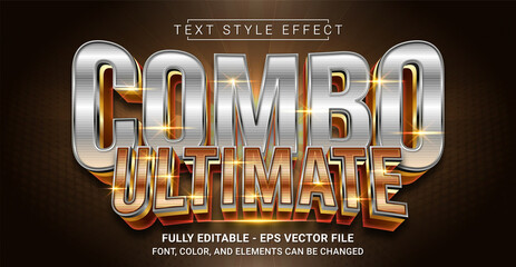 Wall Mural - Combo Ultimate Text Style Effect. Editable Graphic Text Template.