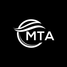 MTA Letter Logo Design On Black Background. MTA  Creative Initials Letter Logo Concept. MTA Letter Design.