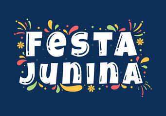 Festa Junina or Sao Joao Celebration Cartoon Illustration Made Very Lively by Singing, Dancing Samba and Playing Traditional Games Come From Brazil