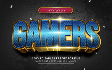 gamers 3d style text effect