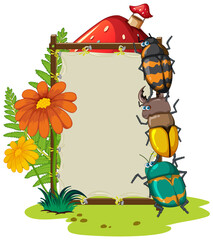 Canvas Print - Insect with canvas board board banner