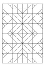 Vertical Motif Composed Of 4 Variations Of Tile Box Designs. Easy Coloring Page For Digital Detox. Anti Stress EPS8 #515
