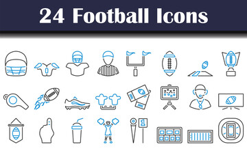 Wall Mural - Football Icon Set