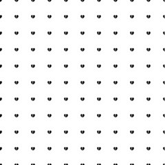Poster - Square seamless background pattern from black broken heart symbols. The pattern is evenly filled. Vector illustration on white background