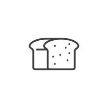 Toast Bread Line Icon
