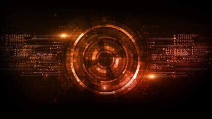 Aufkleber - HUD Digital lines, Technology background hi-tech data connection concept, Technology digital data transmission, Premium abstract background, Looped motion design 4k.
