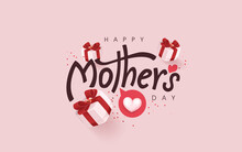 Happy Mothers Day Calligraphy Poster Banner Background Layout 