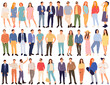 © zolotons - set people flat design , isolated on white background, vector