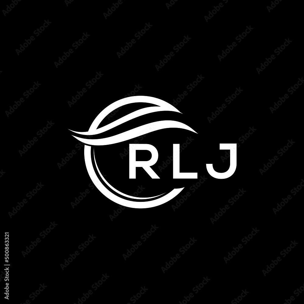 Rlj Script Monogram RLJ letter logo design on black background. RLJ creative initials ...