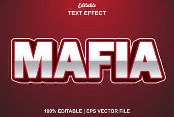 Poster - mafia text effect in red
