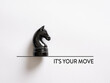 © Cagkan - Chess pawn with the message it's your move.