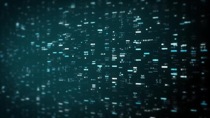 Poster - Big Data Digital Business Hitech Background/ 4k animation of an abstract wallpaper big data business digital technology background including connected lines and numbers matrix styled flowing with dept