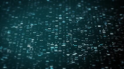 Poster - Big Data Digital Business Hitech Background/ 4k animation of an abstract wallpaper big data business digital technology background including connected lines and numbers matrix styled flowing with dept