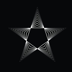 Poster - art composition with lines .modern art design .transition star lines .geometric shape. wall art .
