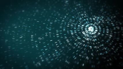 Poster - Big Data Digital Business Hitech Background/ 4k animation of an abstract wallpaper big data business digital technology background including connected lines and numbers matrix styled flowing with dept