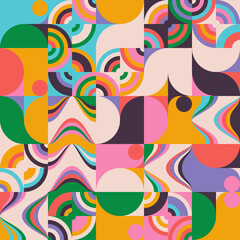 Aufkleber - colorful geometric art graphics vector pattern design background