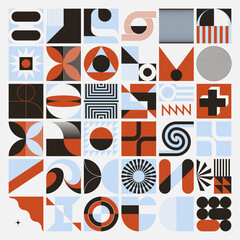 Aufkleber - Modern Vector Graphics Collection Of Various Geometric Shapes and Abstract Forms