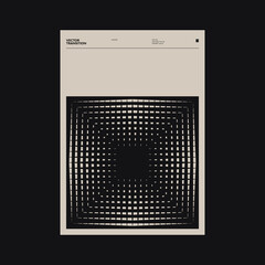 Fototapete - Brutalist Poster Design Graphics Made With Helvetica Typography Aesthetics And Geometric Forms