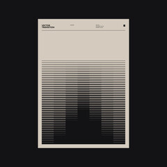 Fototapete - Brutalist Poster Design Graphics Made With Helvetica Typography Aesthetics And Geometric Forms
