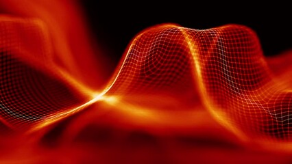 Poster - fire abstract background seamless loop. technology background. red abstract particles.
