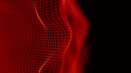 Poster - fire abstract background seamless loop. technology background. red abstract particles.